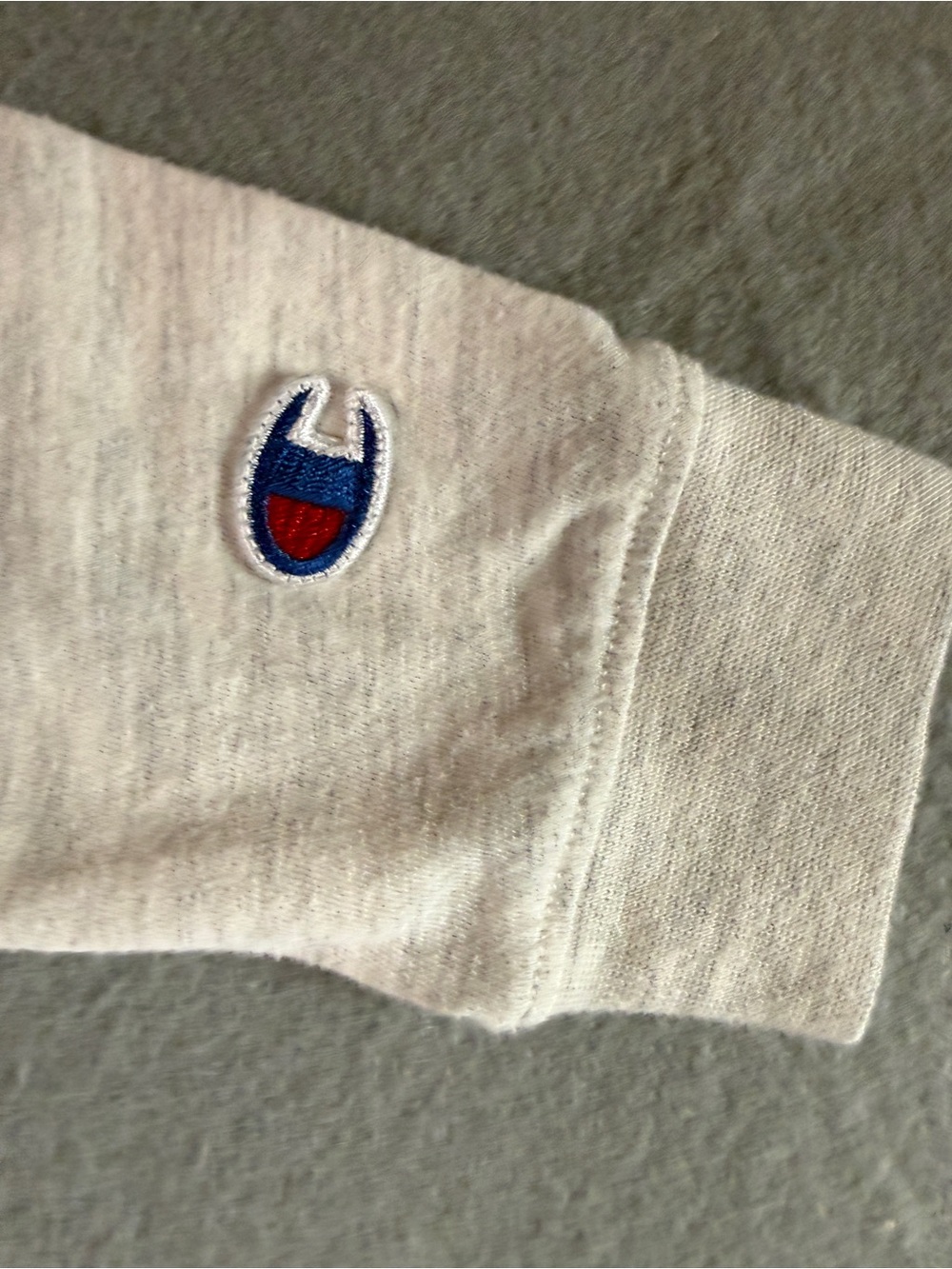 Champion Kids Beige Logo Long-Sleeve Tee - Picture 4 of 5